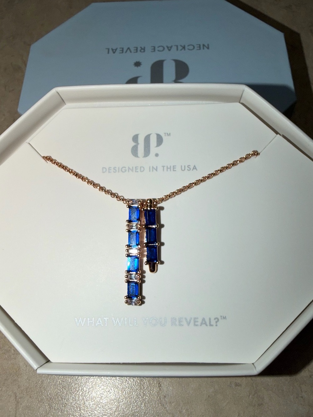 Bomb Party OG Necklace-Classic Sparkle Burma Blue Spinel on Rose Gold
